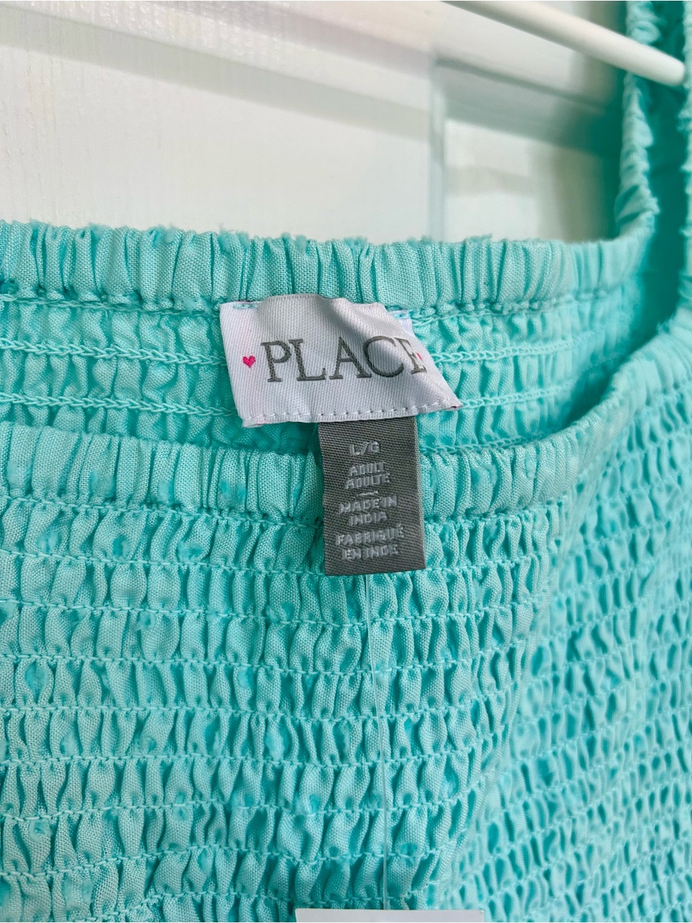 NWT TCP Mommy & Me Collection Women’s Aqua Smocked Puff-Sleeve Midi Dress, Sz L - Picture 3 of 7